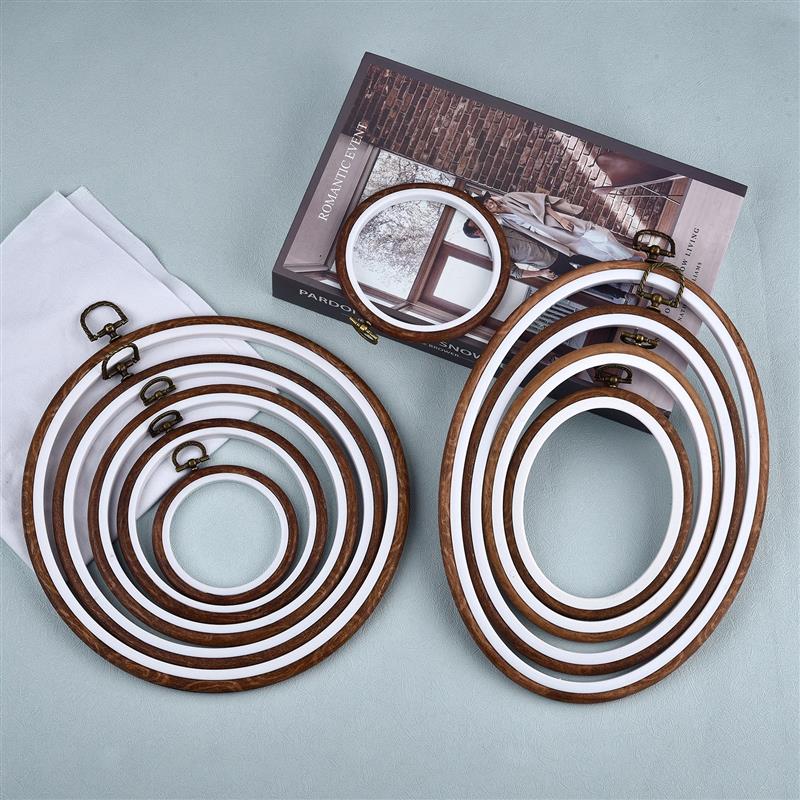 Embroidery Zone - Sewing Tool Round Oval Wooden Embroidery