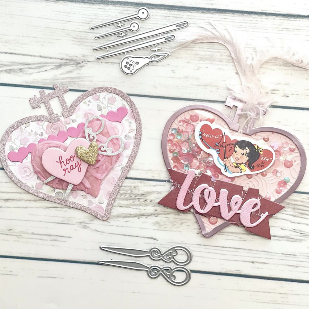 Embroidery Zone - KSCRAFT Heart Embroidery Hoop Metal Cutting