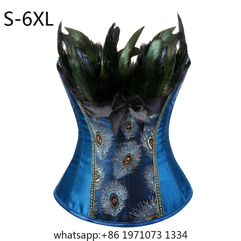 Embroidery Gothic - Caudatus Corsets and Bustiers Peacock Embroidery