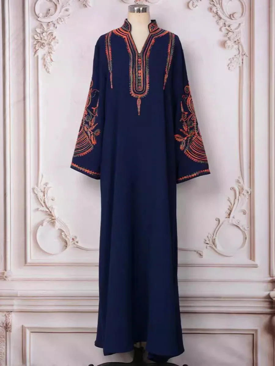 Embroidery Arabic - Moroccan Kaftan Abaya For Women Party