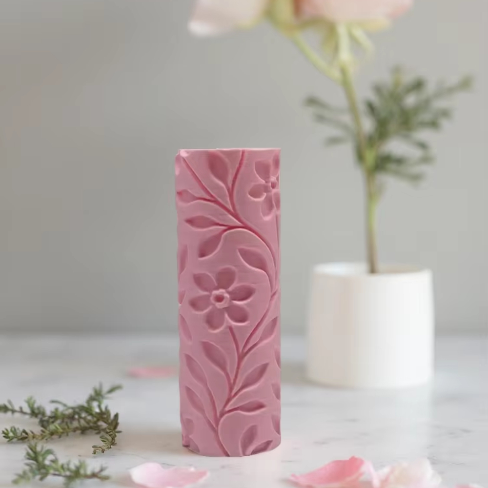 Embroidery Texture - Happy Petals Pattern Clay Relief Texture
