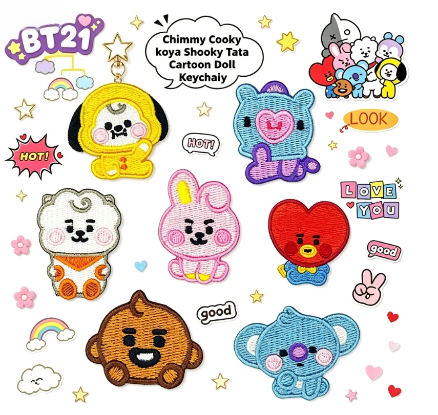 Embroidery Patch - LINE FRIENDS BT21 All Character Embroidered