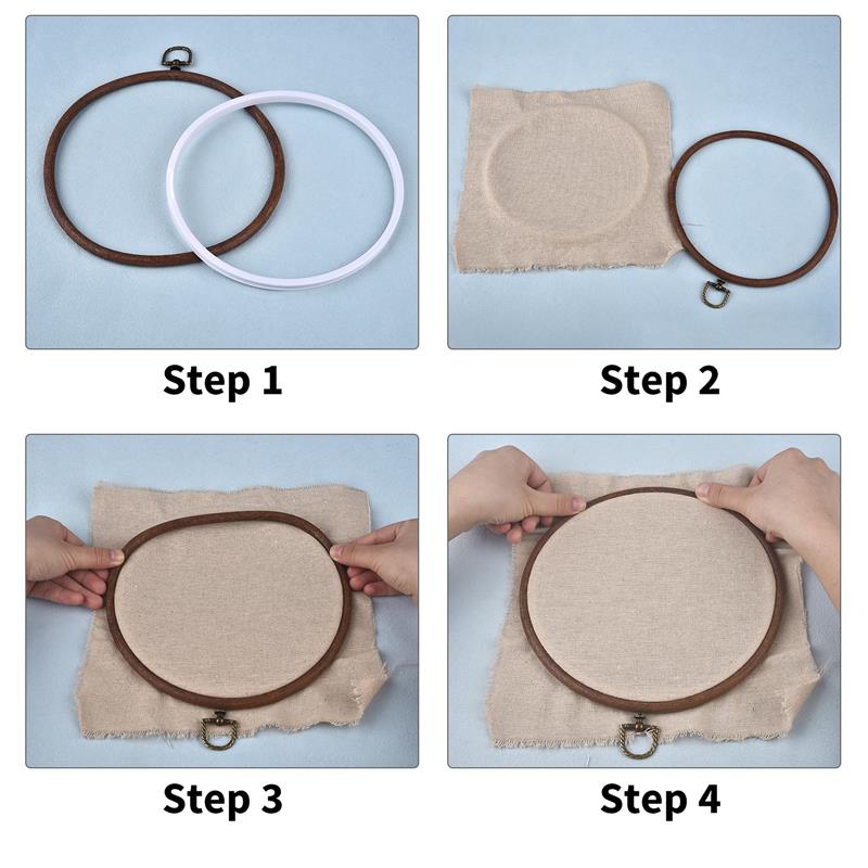 Vòng Gỗ Hình Oval Màu Thêu Tre - đánh giá và giá Embroidery Zone