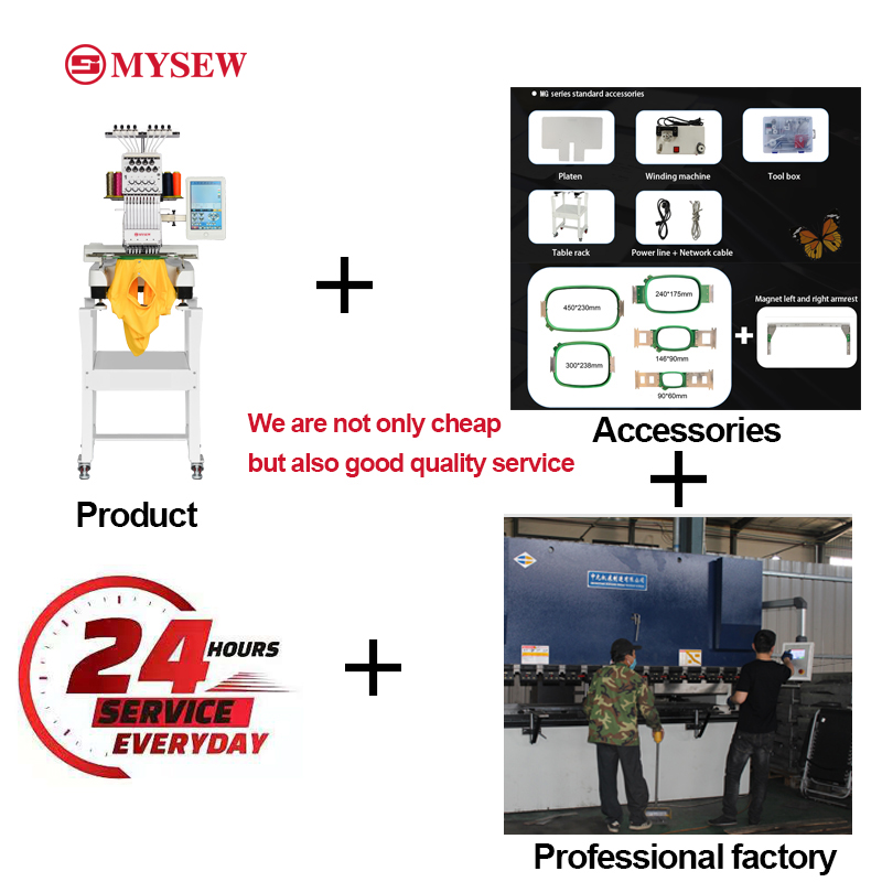 MYSEW MFS800 Single Head 9  s  - đánh giá và giá Embroidery Machine