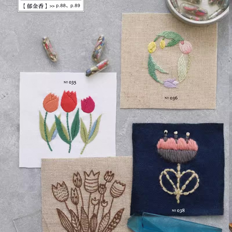 Botanical Embroidery Pattern B - đánh giá và giá Embroidery Guide Book