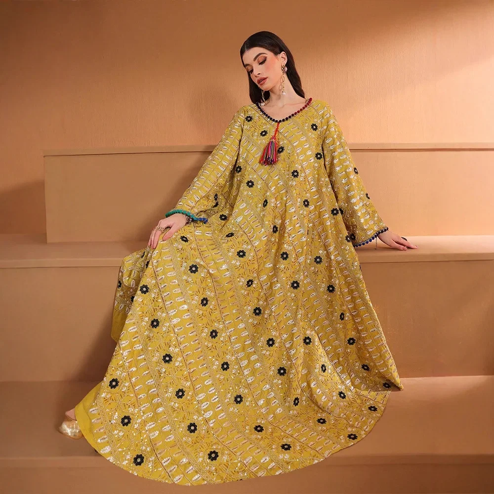 Muslim Woman Dresses Eid Embro - đánh giá và giá Embroidery Arabic