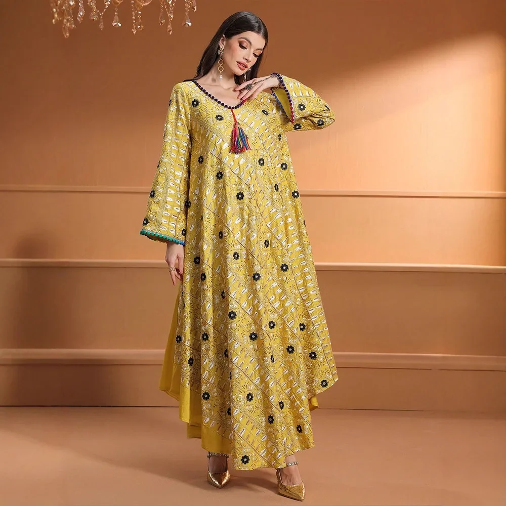 Muslim Woman Dresses Eid Embro - đánh giá và giá Embroidery Arabic