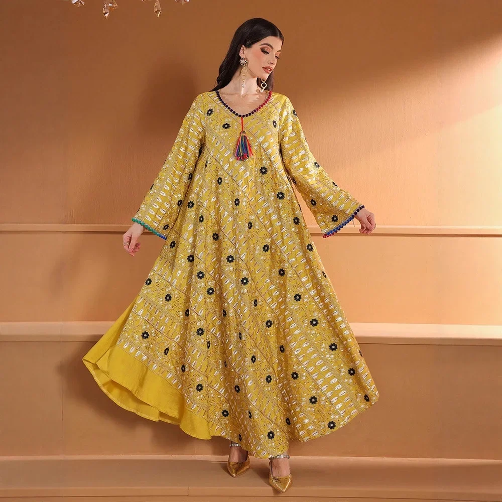 Muslim Woman Dresses Eid Embro - đánh giá và giá Embroidery Arabic