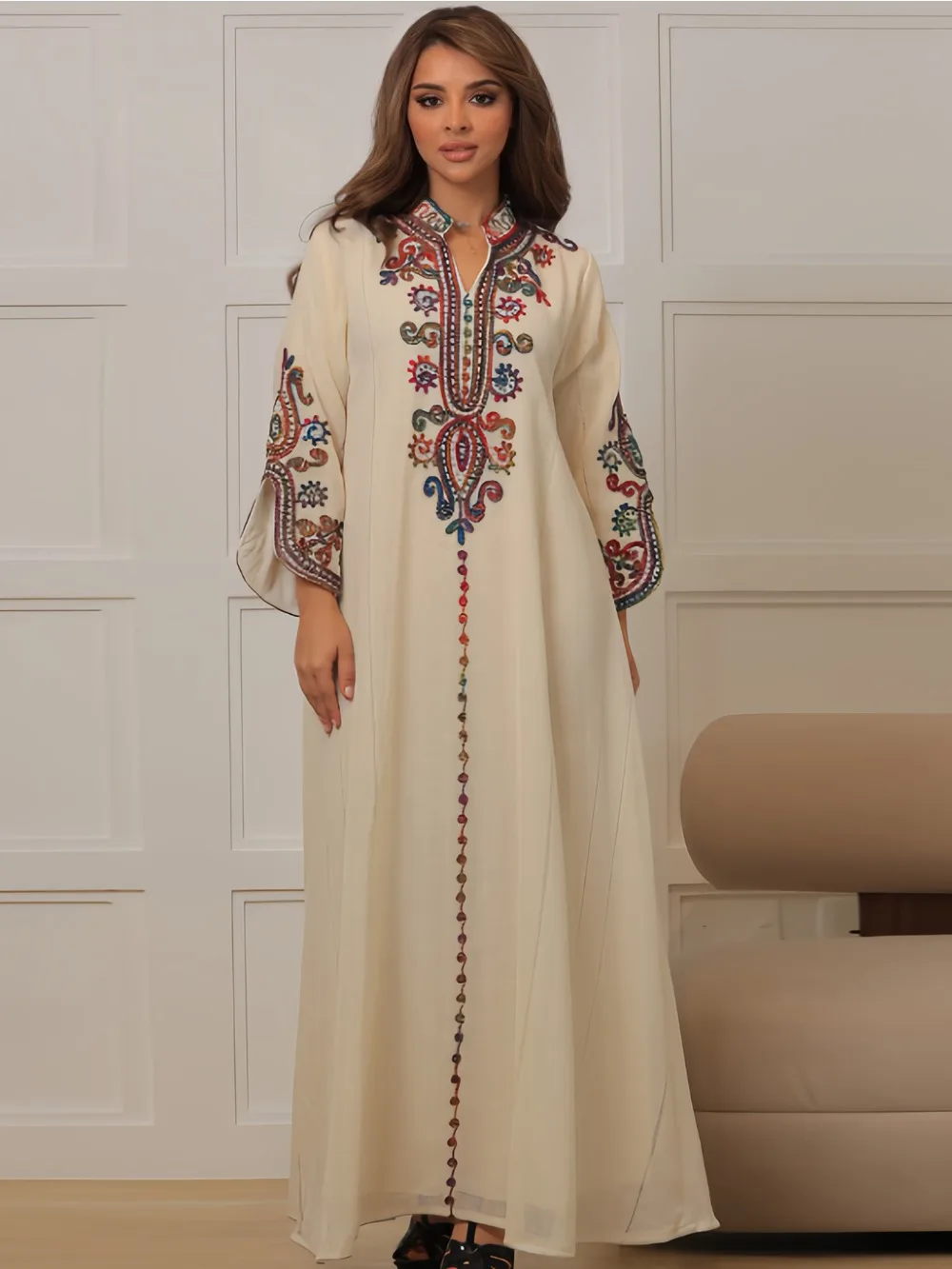 Muslim Abaya for Women Party D - đánh giá và giá Embroidery Arabic