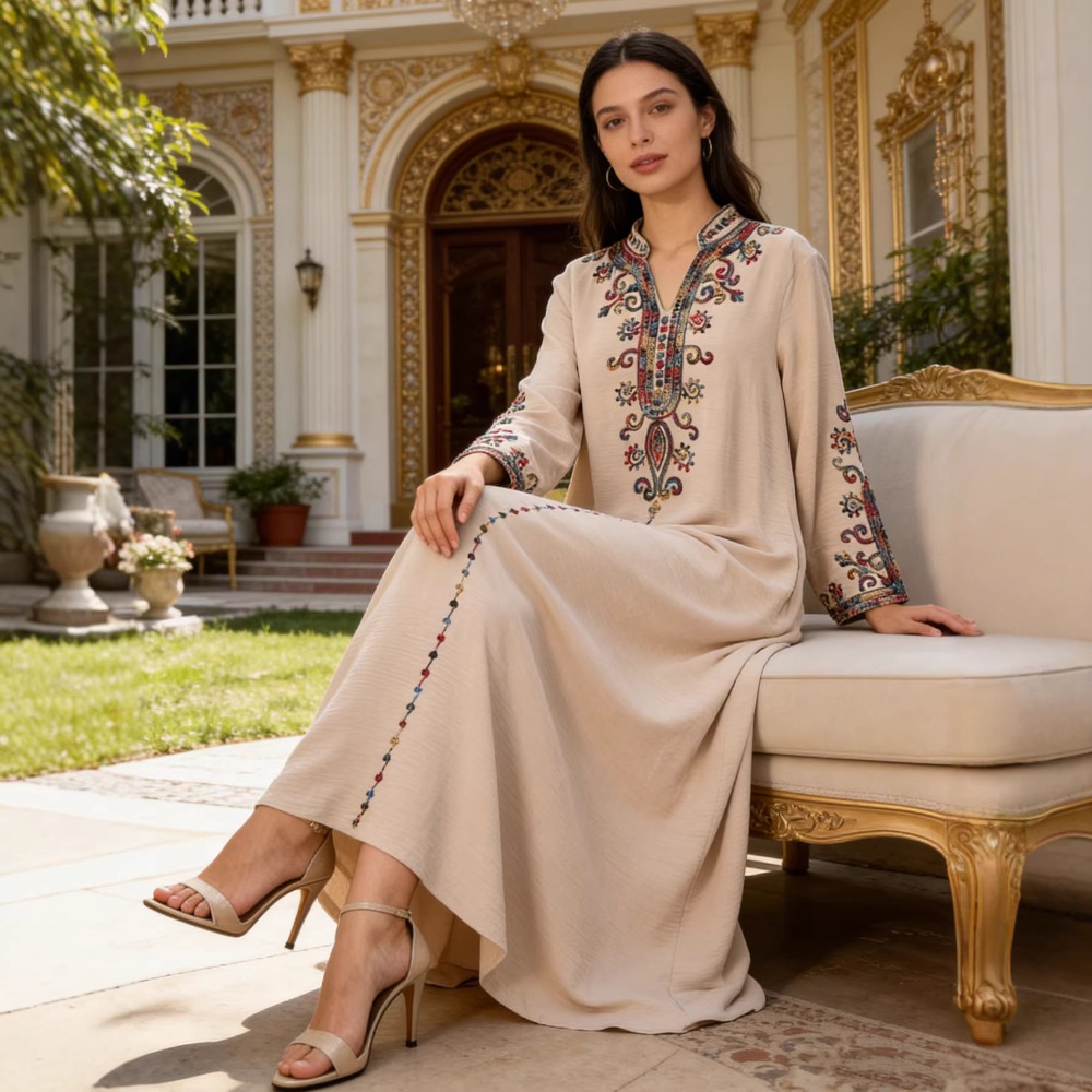 Muslim Abaya for Women Party D - đánh giá và giá Embroidery Arabic