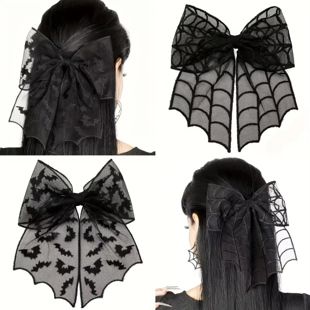 Lace Tulle Veil Hair Clips Bat - đánh giá và giá Embroidery Gothic