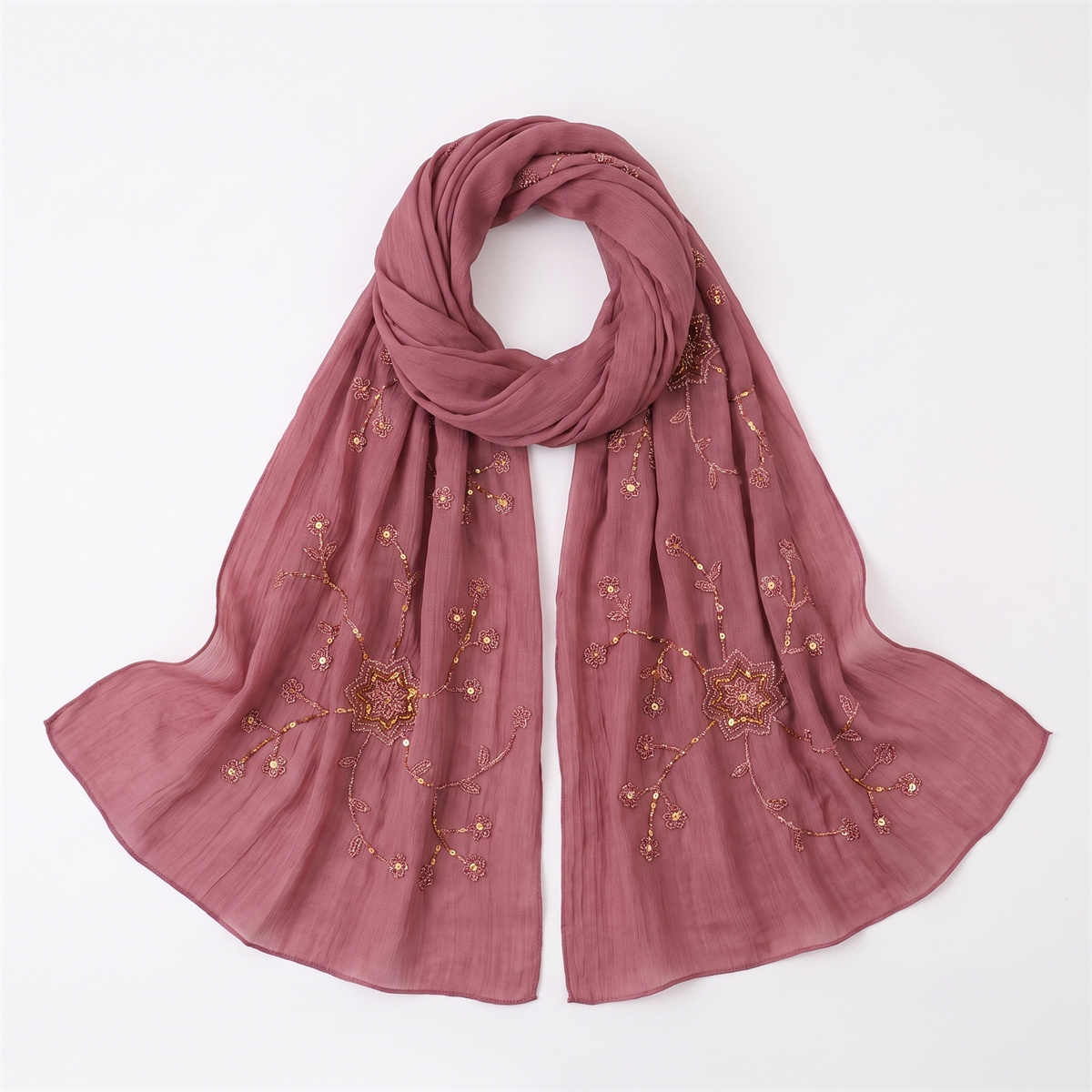 Fashion Crinkle Hijab Scarf Wi - đánh giá và giá Embroidery Wedding
