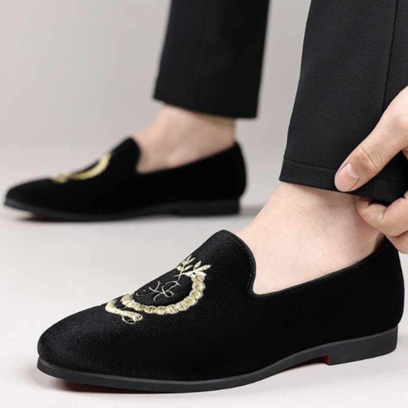 Luxury Designer Loafers Suede  - đánh giá và giá Embroidery Wedding