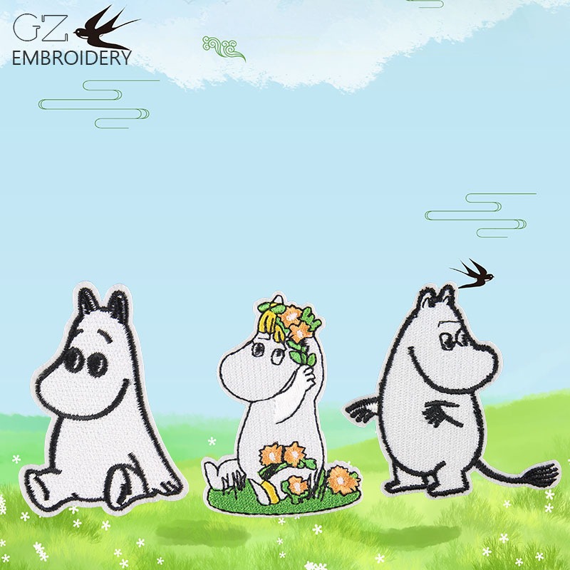 Moomin Cute Cartoon Embroidere - đánh giá và giá Embroidery Patch
