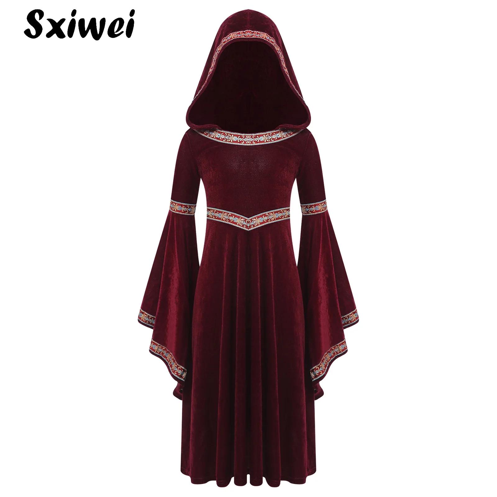 Hooded Medieval Princess Costu - đánh giá và giá Embroidery Gothic