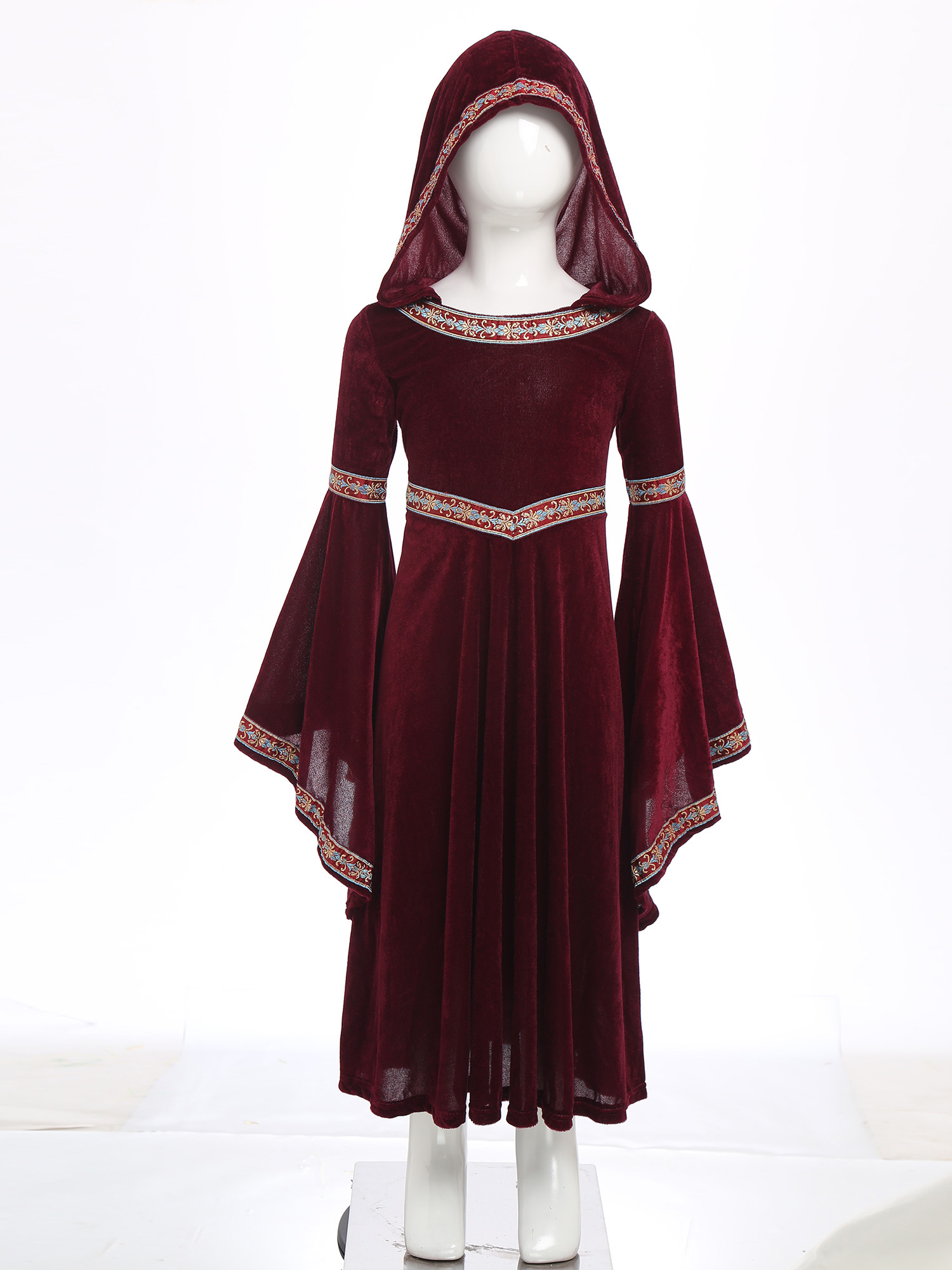 Hooded Medieval Princess Costu - đánh giá và giá Embroidery Gothic