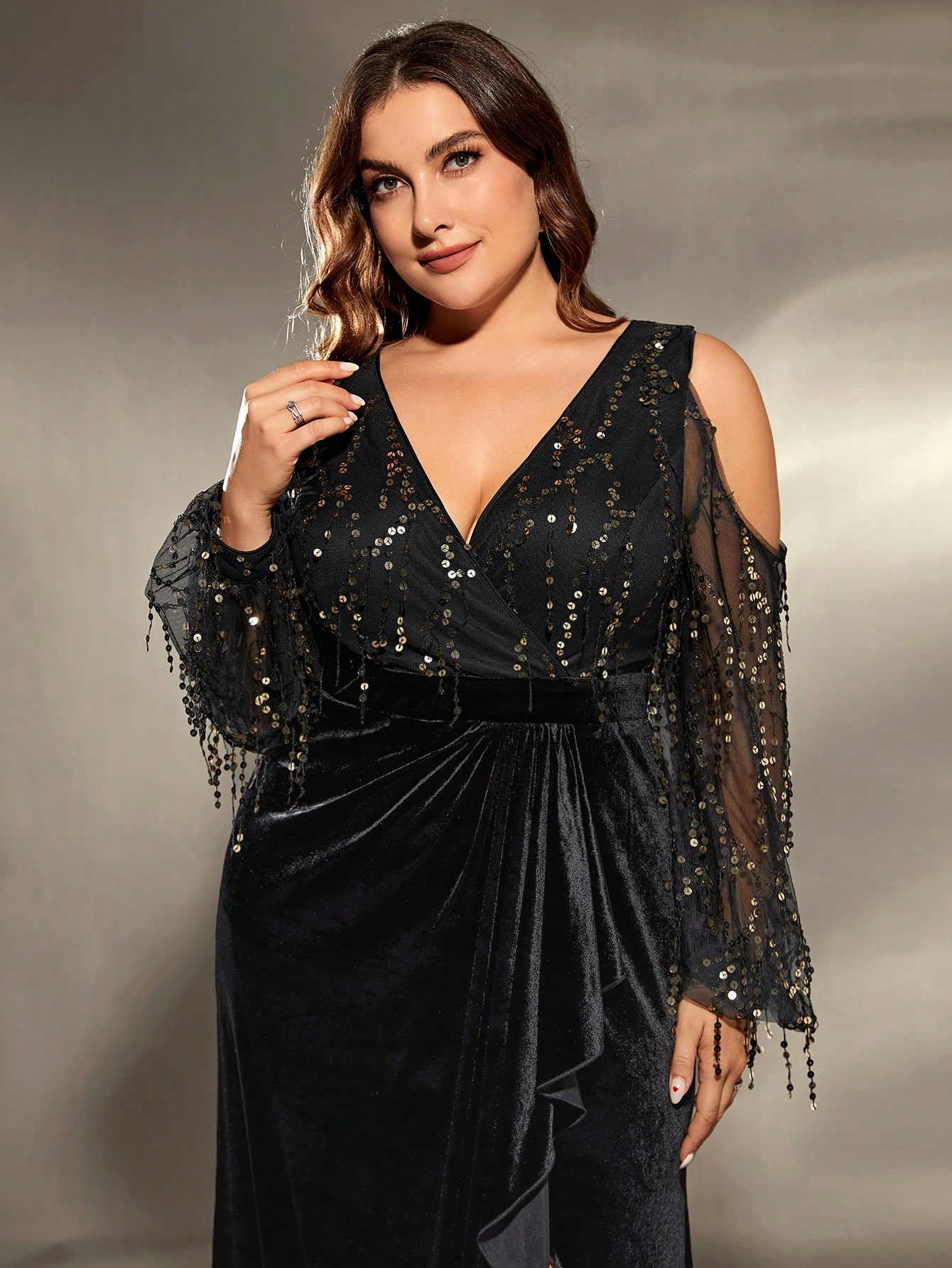 Mgiacy plus size Deep V cross  - đánh giá và giá Embroidery Abaya