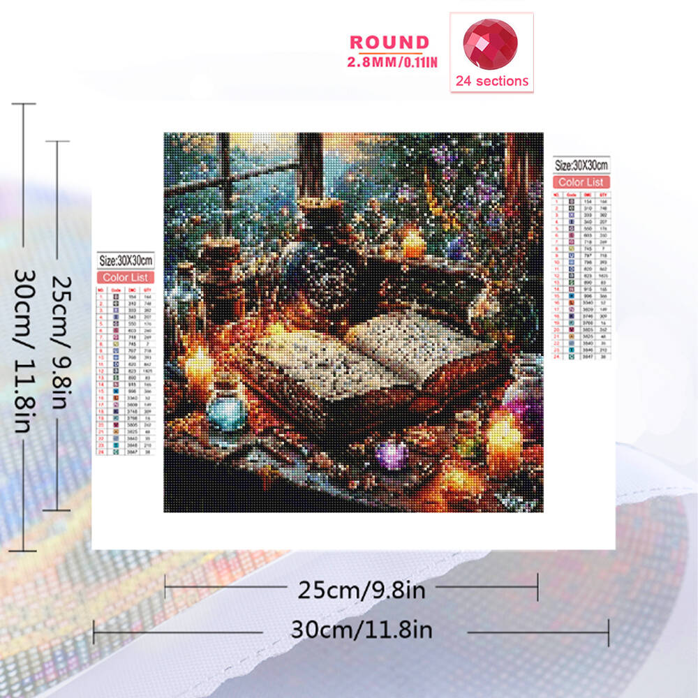 Evershine DIY Full Square Roun - đánh giá và giá Embroidery Guide Book