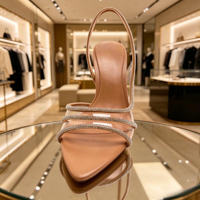 Women Nude Clear Rhinestone Do - đánh giá và giá Embroidery Wedding