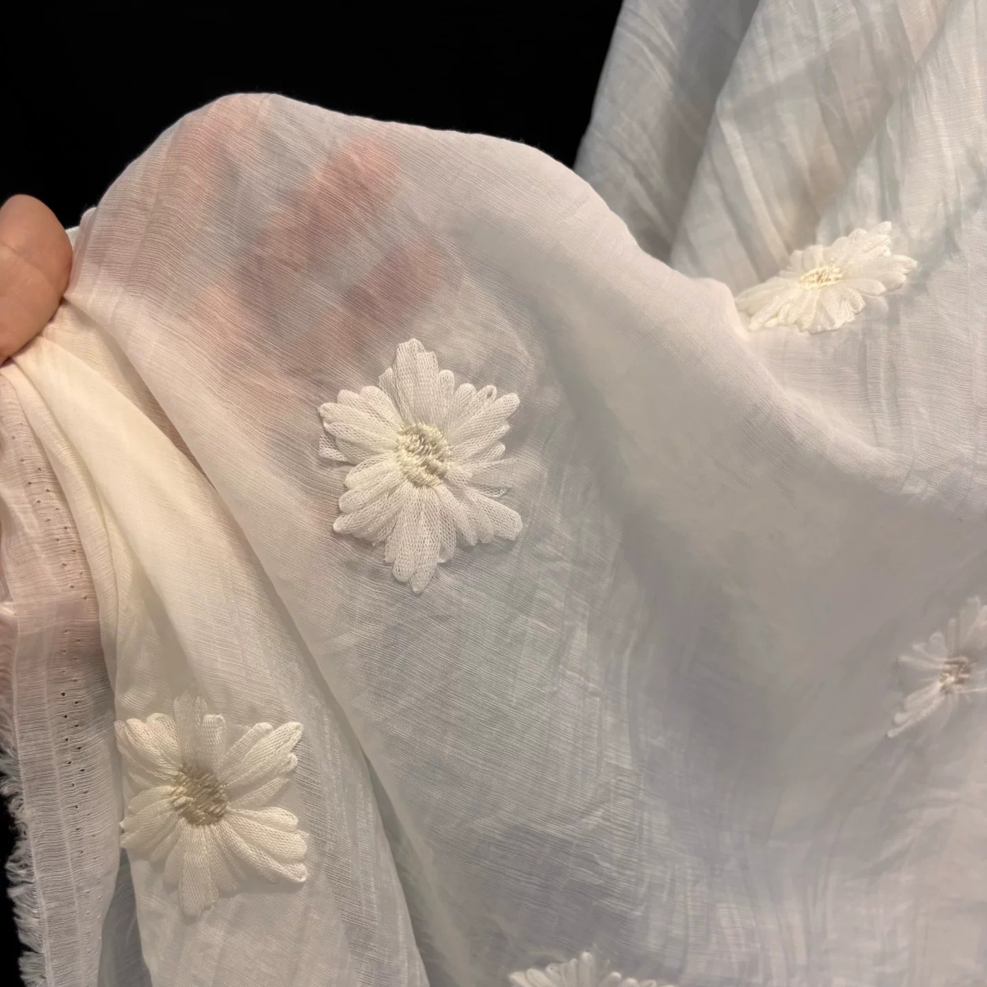 1yard Chiffon yarn micro pleat - đánh giá và giá Embroidery Wedding