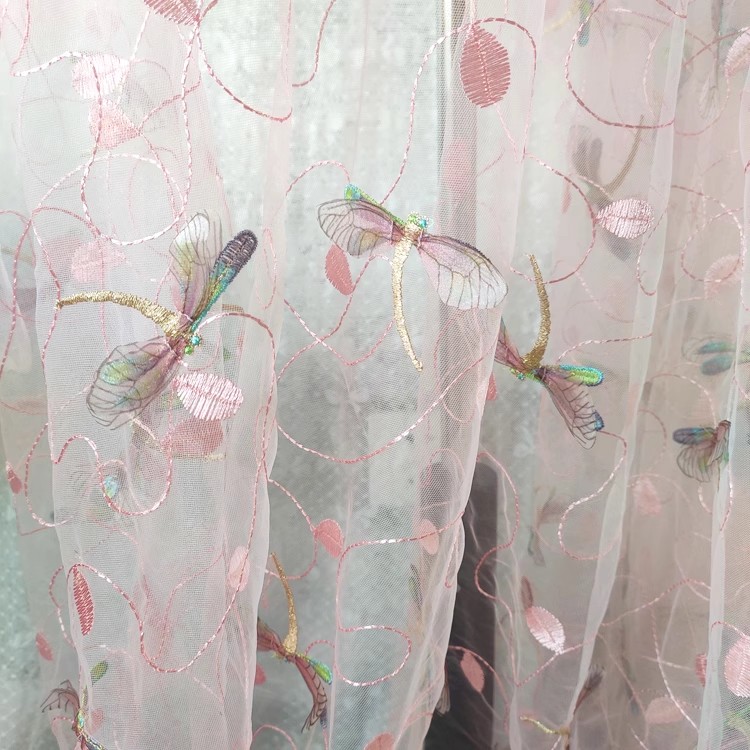1yard Blue pink mesh fabric Th - đánh giá và giá Embroidery Wedding