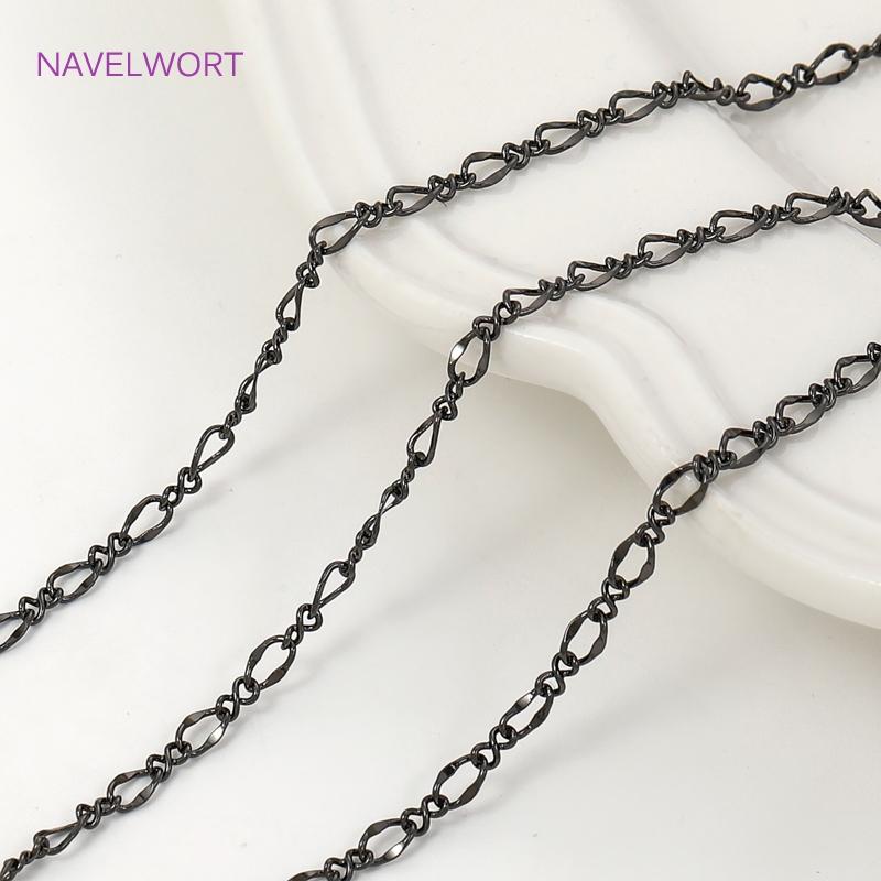 Black Color Oval Thin Chains F - đánh giá và giá Embroidery Artwork