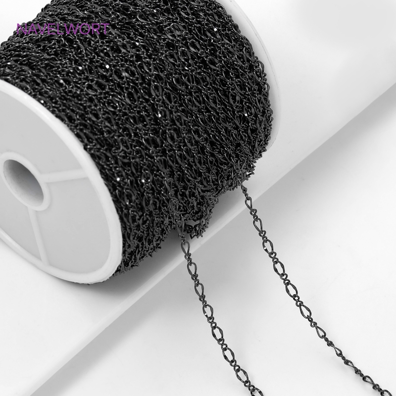 Black Color Oval Thin Chains F - đánh giá và giá Embroidery Artwork
