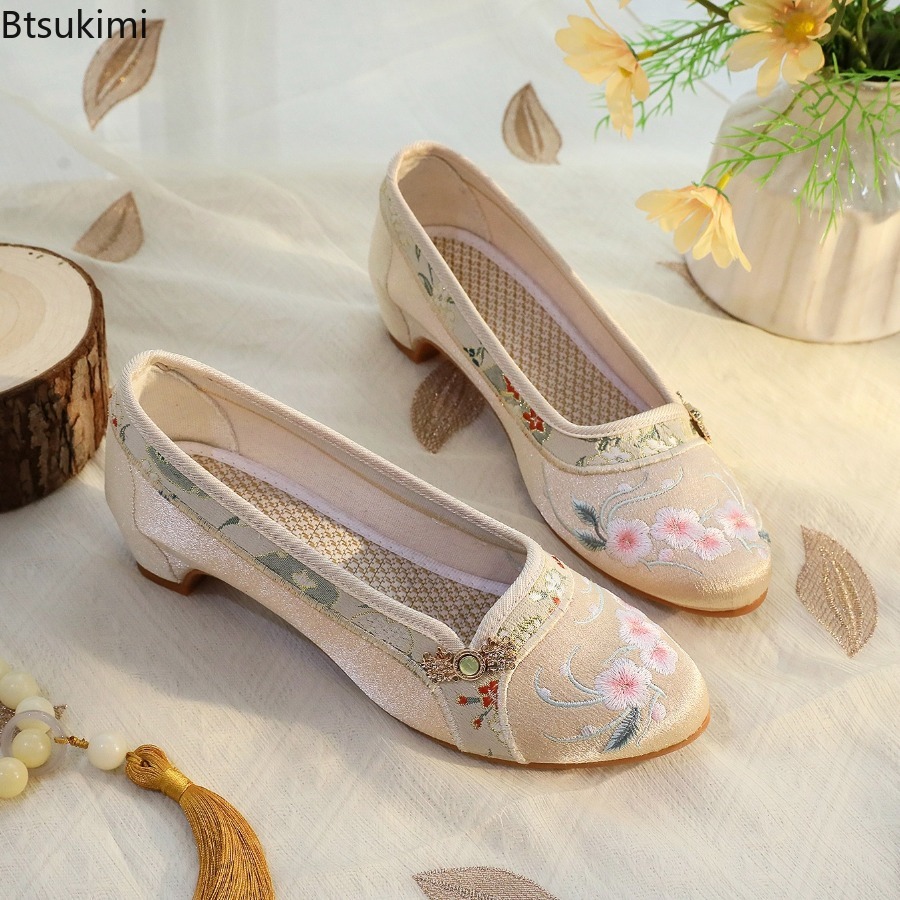 2026 New Women's Shoes Ethnic  - đánh giá và giá Embroidery Cotton
