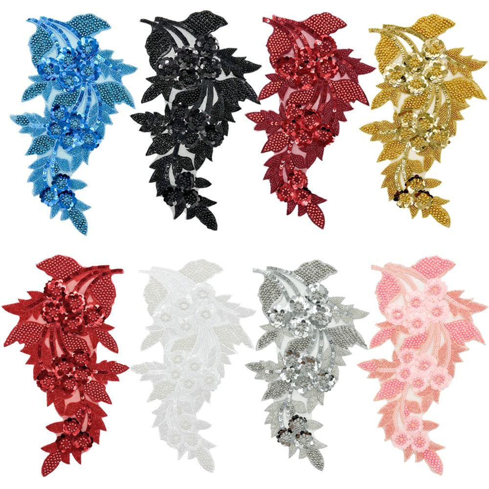 Fashion 3D Sequin Flower Patch - đánh giá và giá Embroidery Patch