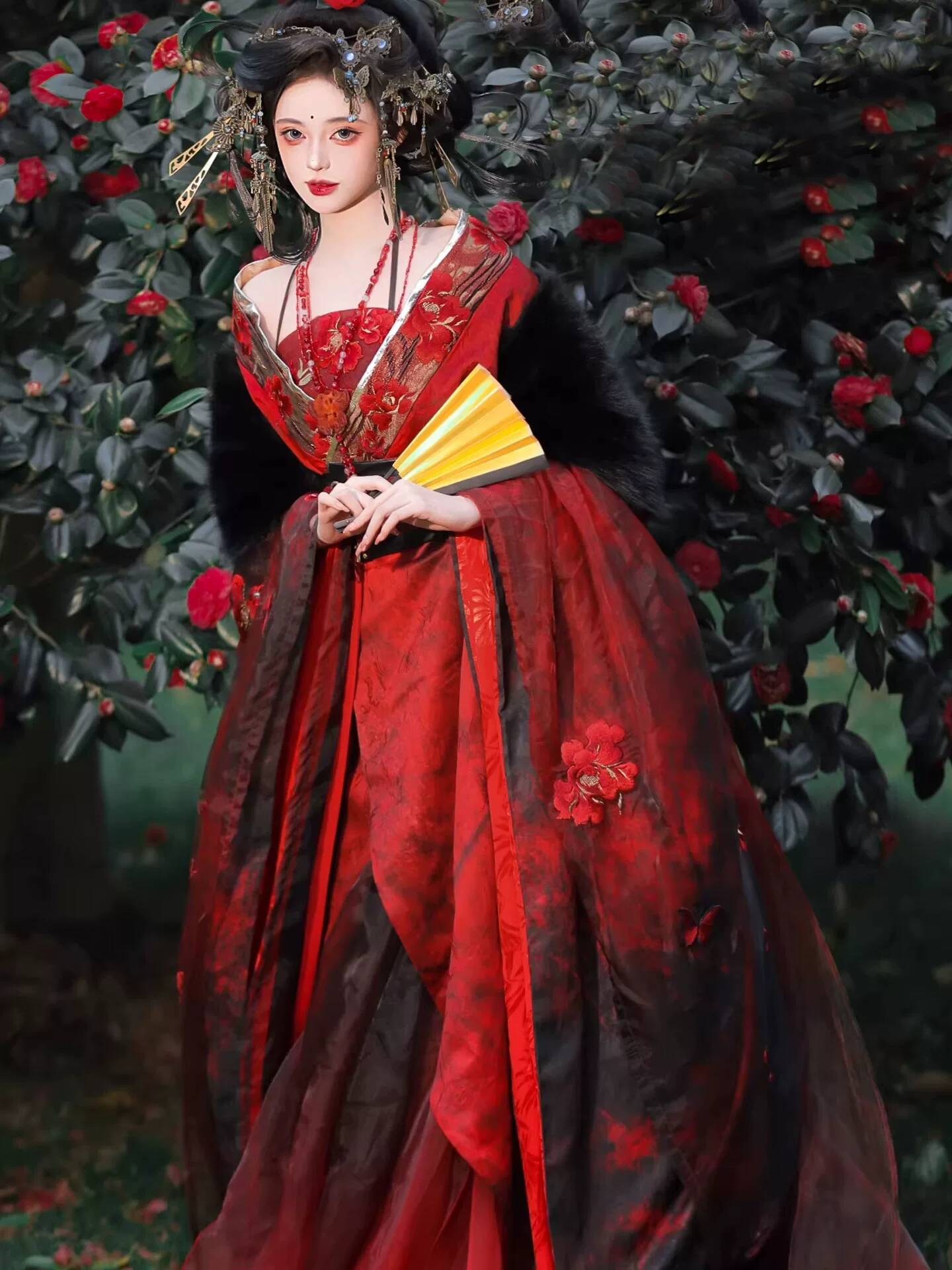 New Datura Red Hanfu Women Anc - đánh giá và giá Embroidery Cotton