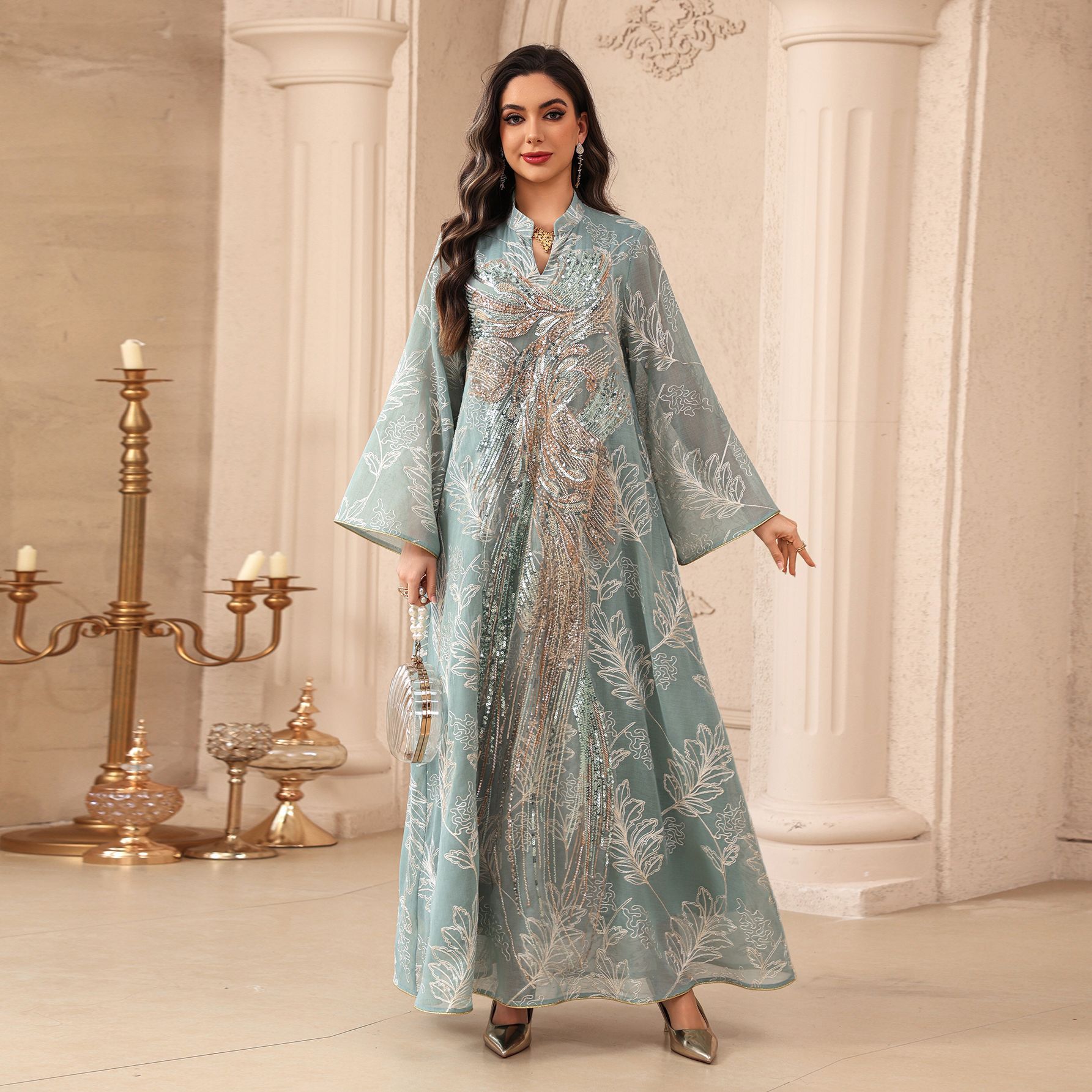 Muslim Dress Abaya Women Eid P - đánh giá và giá Embroidery Arabic