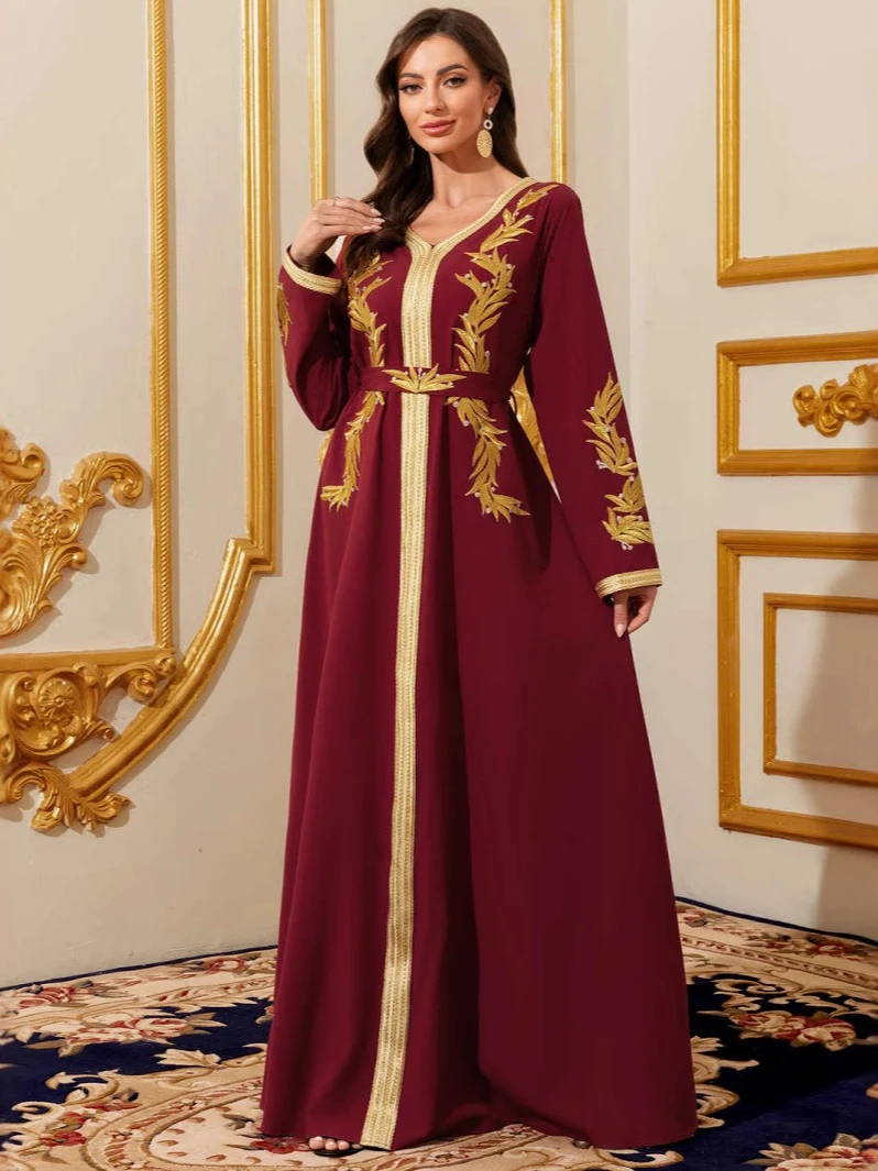 Muslim Women Dress V Neck Rama - đánh giá và giá Embroidery Arabic