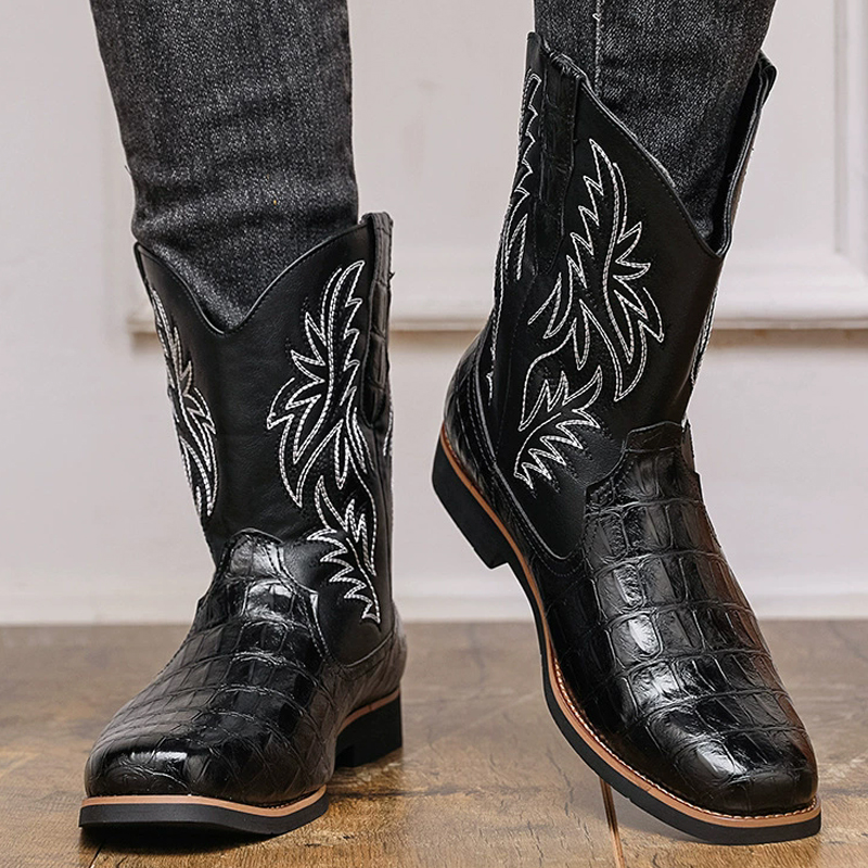 Retro Wide Toe Western Cowboy  - đánh giá và giá Embroidery Yes