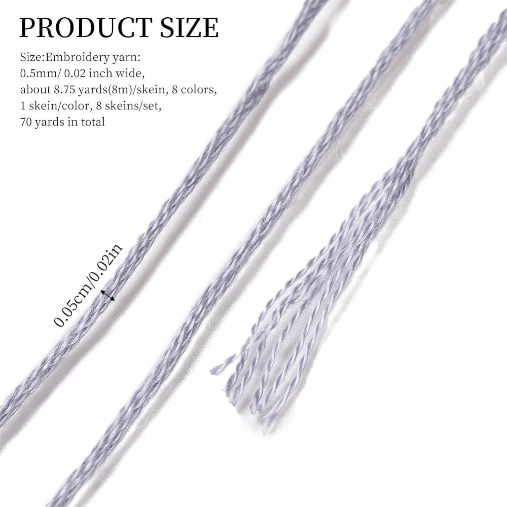 8 Skeins 70 Yards Grey Friends - đánh giá và giá Embroidery Machine