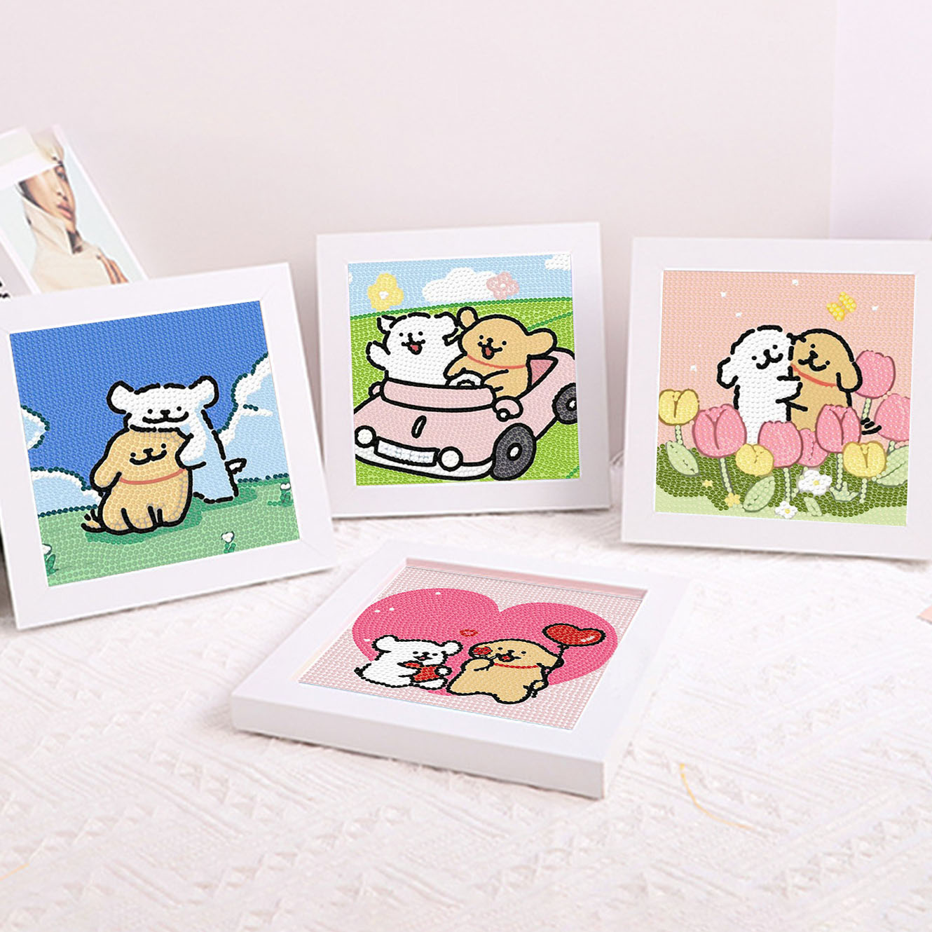 Cartoon Line Puppy Crystal Dia - đánh giá và giá Embroidery Gift Ideas