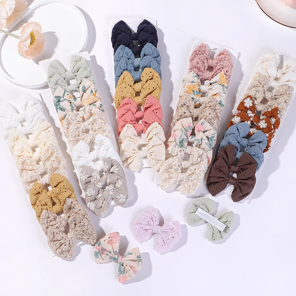 10Pcs/Set Fashion Bows Hairgri - đánh giá và giá Embroidery Gift Ideas