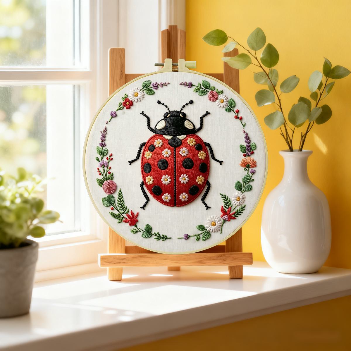 1pc 20X20CM/15X15CM 7.87/6.3in - đánh giá và giá Embroidery Lady Bug