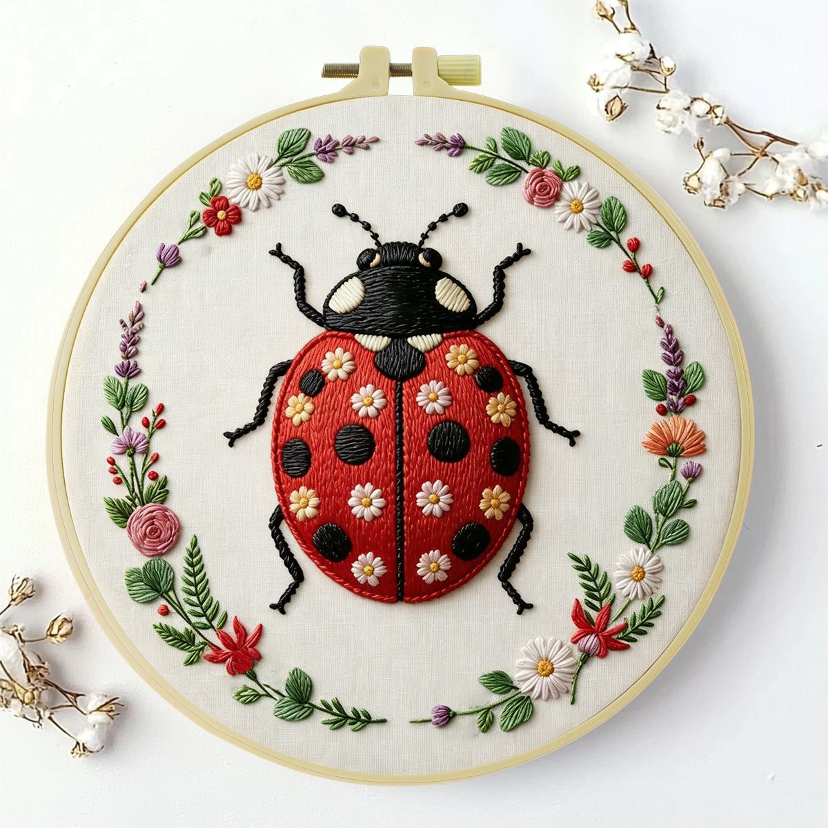 1pc 20X20CM/15X15CM 7.87/6.3in - đánh giá và giá Embroidery Lady Bug