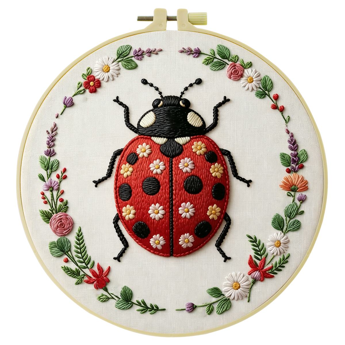 1pc 20X20CM/15X15CM 7.87/6.3in - đánh giá và giá Embroidery Lady Bug