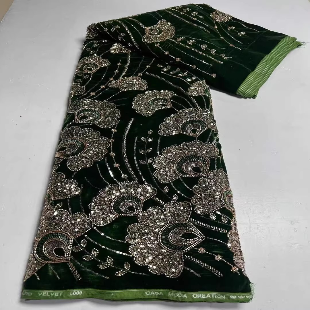 5yard New velvet tela Sequin b - đánh giá và giá Embroidery Wedding
