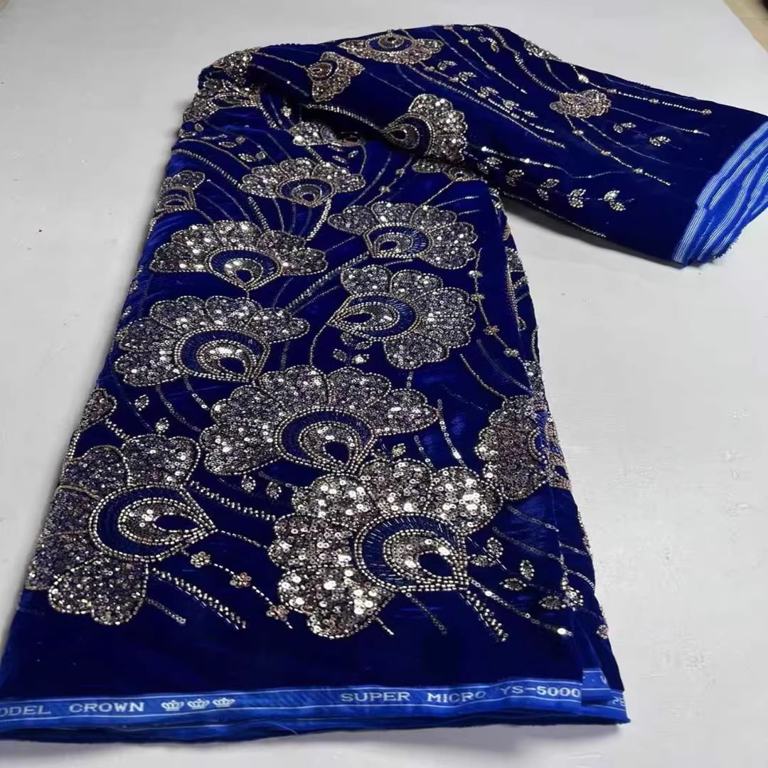 5yard New velvet tela Sequin b - đánh giá và giá Embroidery Wedding