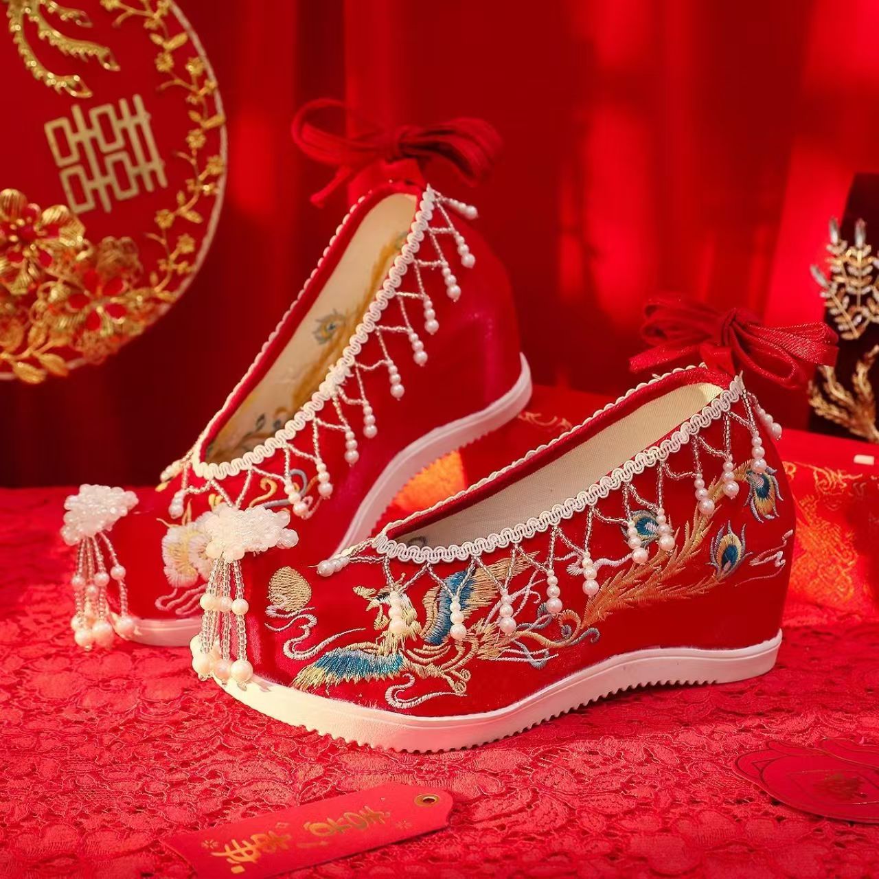 Women New Red Embroidered Wedd - đánh giá và giá Embroidery Wedding