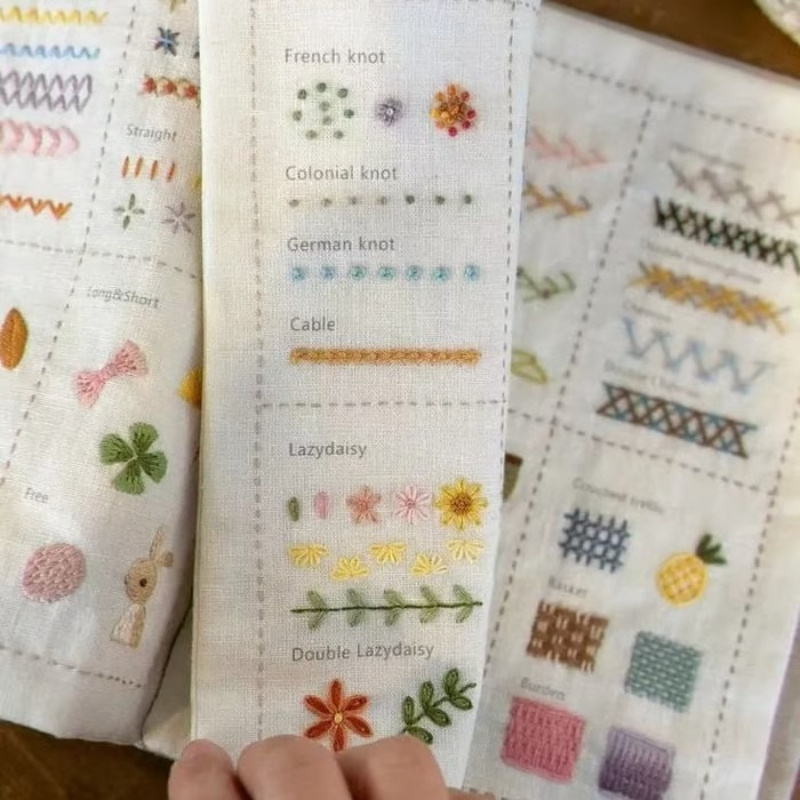 Linen DIY Stitch Book Loose Le - đánh giá và giá Embroidery Guide Book