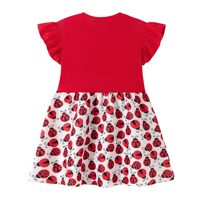 Short Sleeve Girls Dresses 2-7 - đánh giá và giá Embroidery Lady Bug