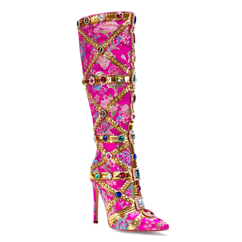 Multicolor Gemstone Gold Trim  - đánh giá và giá Embroidery Wedding