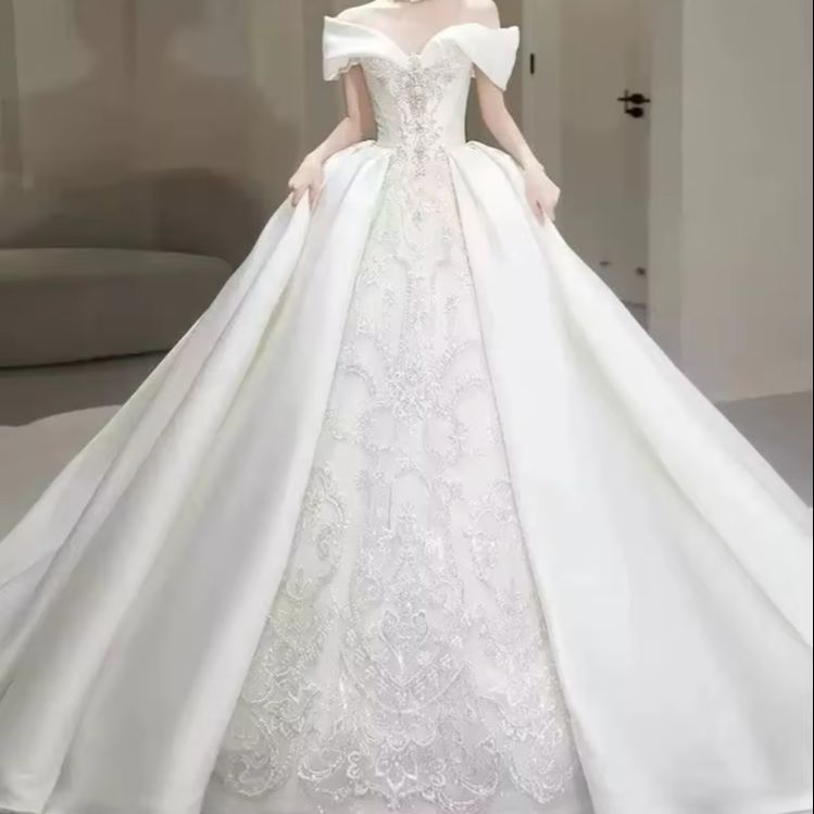 Chic Wedding Dresses Off Shoul - đánh giá và giá Embroidery Wedding
