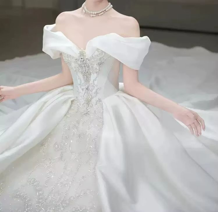 Chic Wedding Dresses Off Shoul - đánh giá và giá Embroidery Wedding