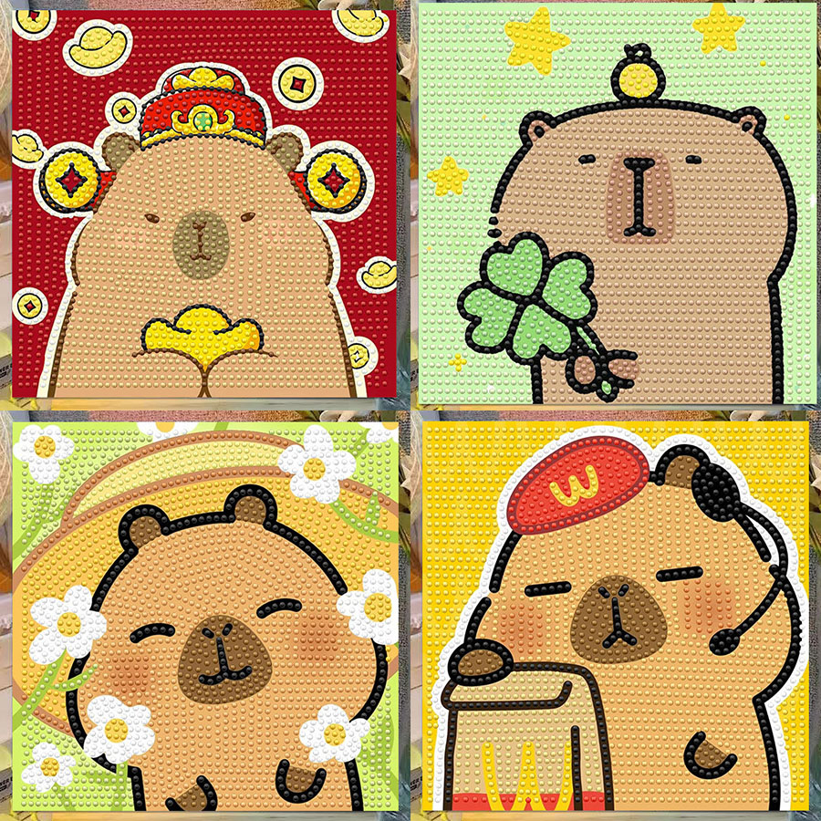 Cartoon Capibala Crystal Diamo - đánh giá và giá Embroidery Gift Ideas