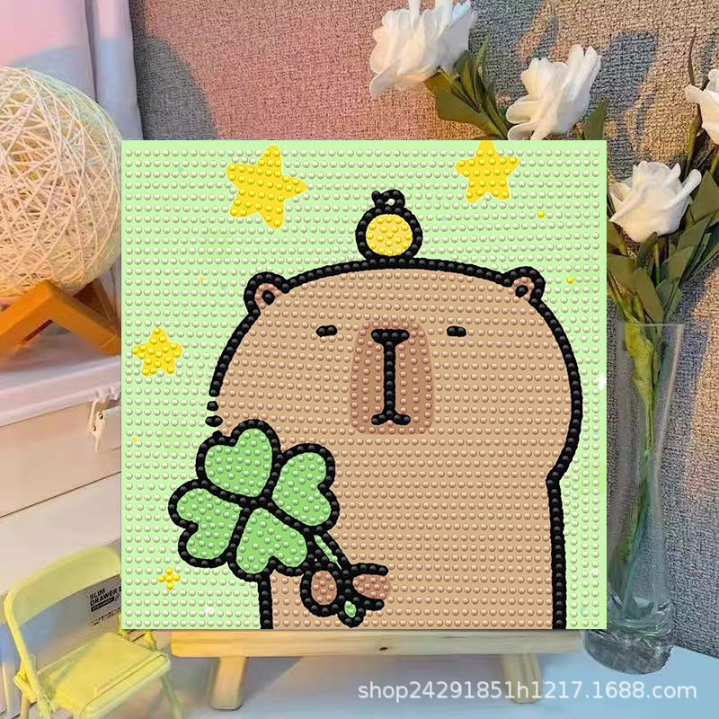 Cartoon Capibala Crystal Diamo - đánh giá và giá Embroidery Gift Ideas