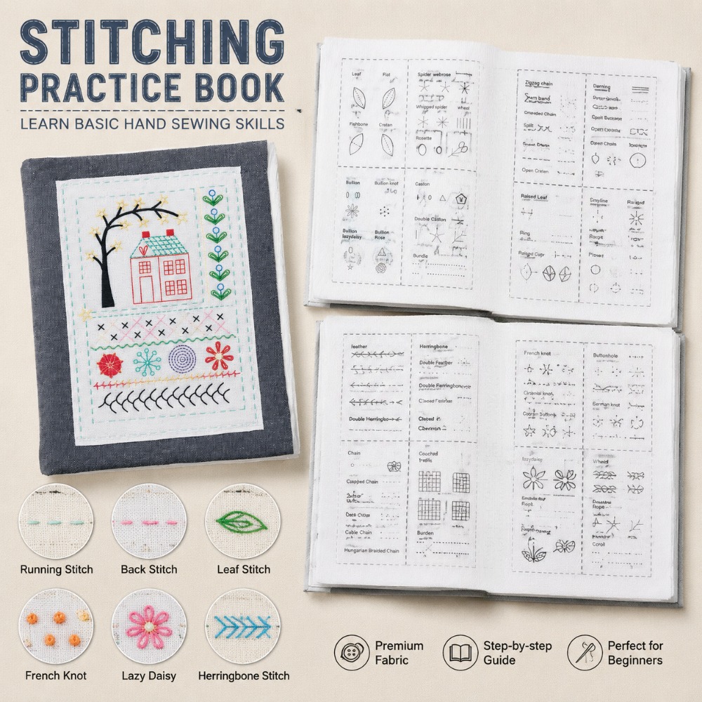 Embroidery Stitch Practice Boo - đánh giá và giá Embroidery Guide Book